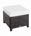 Rattan Ottoman - Brown