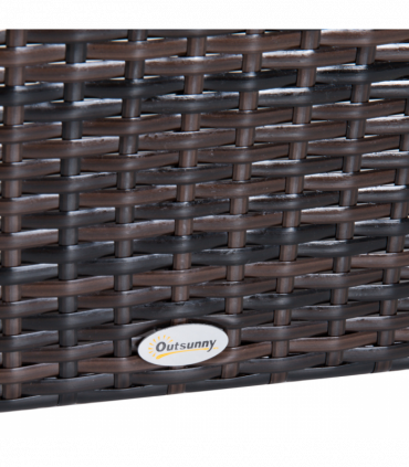 Rattan Ottoman - Brown