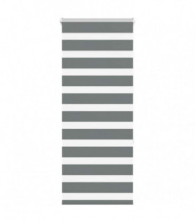 vidaXL Zebra Blind Dark Grey 55x150 cm Fabric Width 50.9 cm Polyester