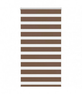 vidaXL Zebra Blind Brown 90x100 cm Fabric Width 85.9 cm Polyester