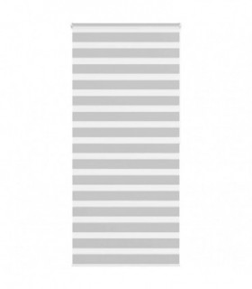 vidaXL Zebra Blind Light Grey 115x200 cm Fabric Width 110.9 cm Polyester