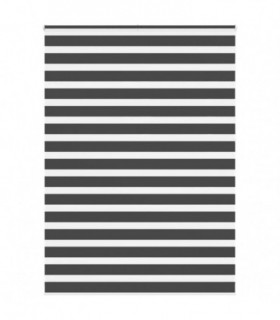 vidaXL Zebra Blind Black 165x230 cm Fabric Width 160.9 cm Polyester