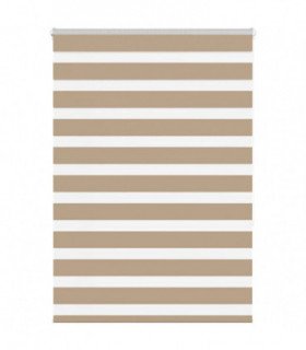 vidaXL Zebra Blind Sand Brown 100x150 cm Fabric Width 95.9 cm Polyester