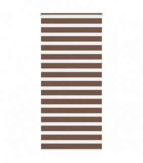 vidaXL Zebra Blind Brown 115x200 cm Fabric Width 110.9 cm Polyester