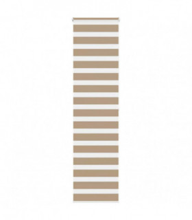 vidaXL Zebra Blind Sand Brown 65x200 cm Fabric Width 60.9 cm Polyester