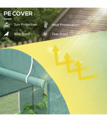Reinforced Walk in Polytunnel Greenhouse