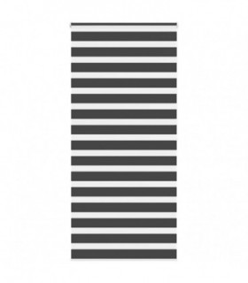 vidaXL Zebra Blind Black 115x200 cm Fabric Width 110.9 cm Polyester