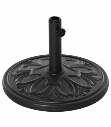 Round Parasol Base Heavy Duty Cement Stand Umbrella Holder Garden