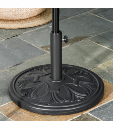 Round Parasol Base Heavy Duty Cement Stand Umbrella Holder Garden