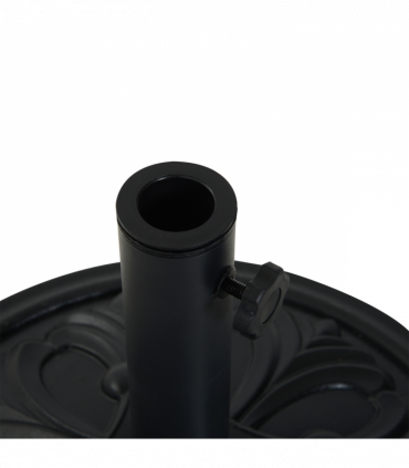 Round Parasol Base Heavy Duty Cement Stand Umbrella Holder Garden