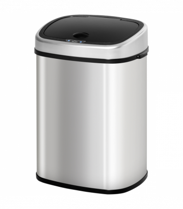 Sensor Bin Chrome ABS Plastic Mirror Stainless Steel Touch-Free Lid
