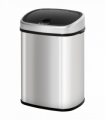 Sensor Bin Chrome ABS Plastic Mirror Stainless Steel Touch-Free Lid