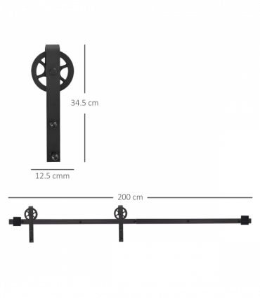 Sliding Barn Door Hardware Kit,6.6 Ft