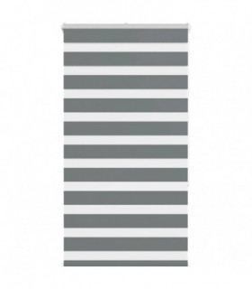 vidaXL Zebra Blind Dark Grey 75x150 cm Fabric Width 70.9 cm Polyester