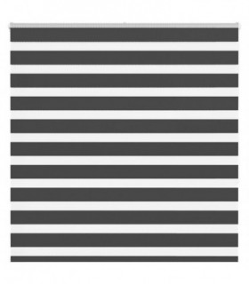 vidaXL Zebra Blind Black 145x150 cm Fabric Width 140.9 cm Polyester