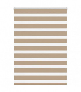 vidaXL Zebra Blind Sand Brown 95x150 cm Fabric Width 90.9 cm Polyester