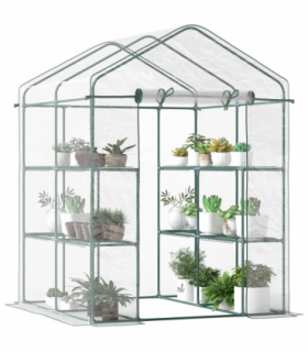 Steel Frame Greenhouse Steel Frame, 2 Shelves