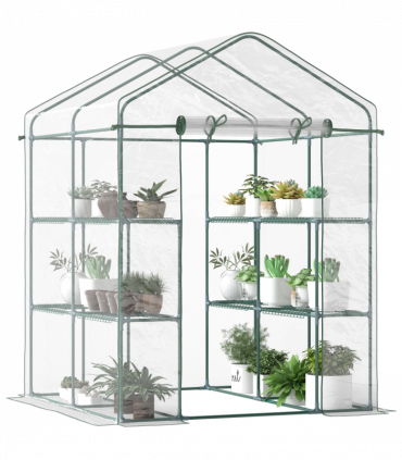 Steel Frame Greenhouse Steel Frame, 2 Shelves