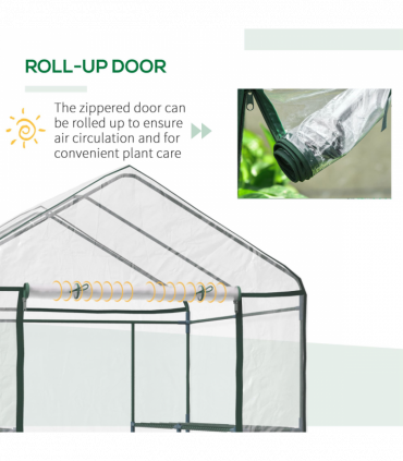 Steel Frame Greenhouse Steel Frame, 2 Shelves