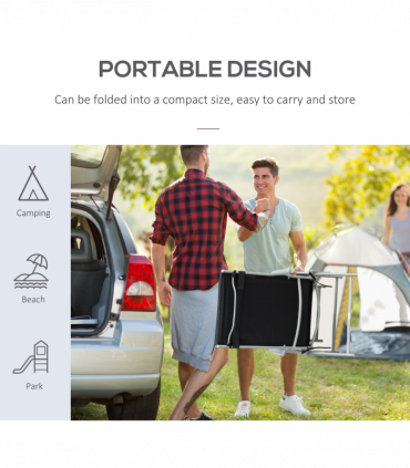 Steel Frame Outdoor Garden Padded Sun Lounger Black 137L x 63.5W x 100.5H