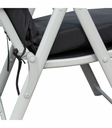 Steel Frame Outdoor Garden Padded Sun Lounger Black 137L x 63.5W x 100.5H