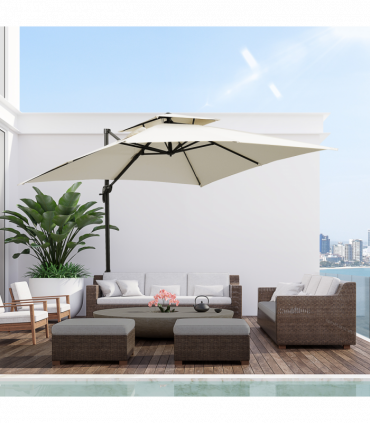 Steel Frame Outdoor Roma Cantilever Umbrella