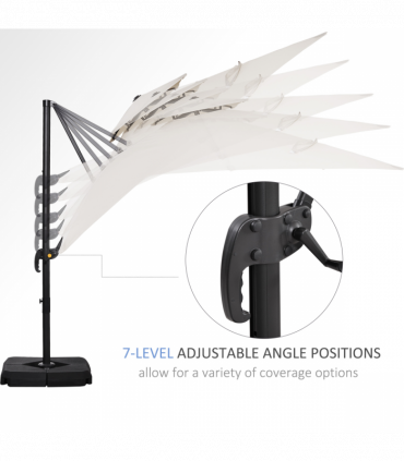 Steel Frame Outdoor Roma Cantilever Umbrella