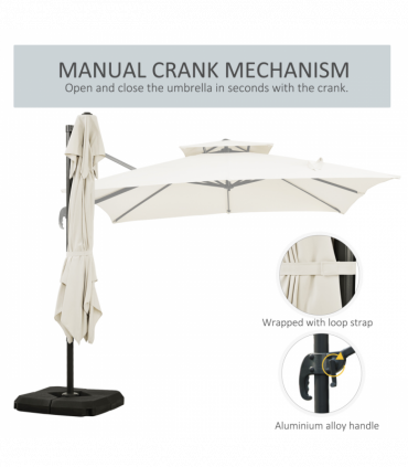 Steel Frame Outdoor Roma Cantilever Umbrella