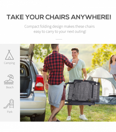 Steel Frame Zero Gravity Outdoor Chair Grey 90cm x 67cm x 110cm Canopy