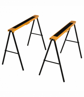 Steel Non-Slip 2-Peice Saw Horse Black/Yellow