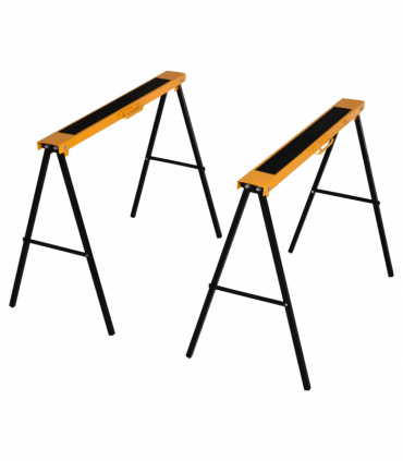 Steel Non-Slip 2-Peice Saw Horse Black/Yellow