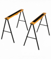 Steel Non-Slip 2-Peice Saw Horse Black/Yellow