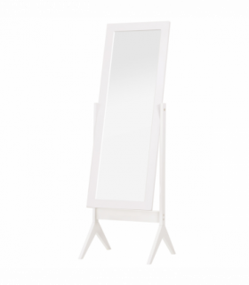 Tall Freestanding Dressing Mirror w/Adjustable Tilt White