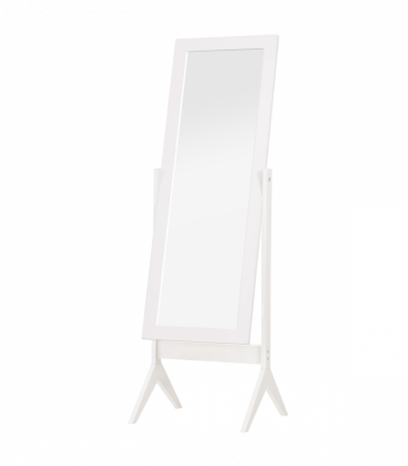 Tall Freestanding Dressing Mirror w/Adjustable Tilt White