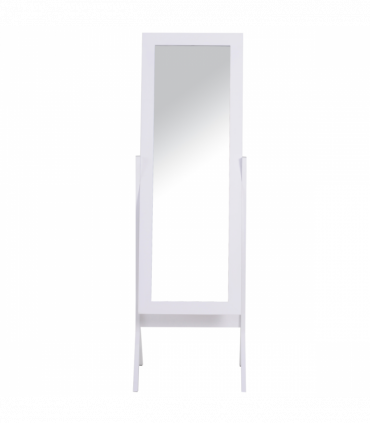 Tall Freestanding Dressing Mirror w/Adjustable Tilt White