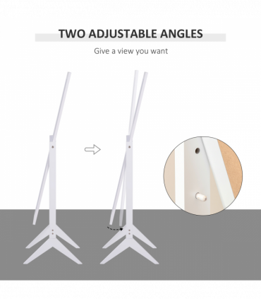 Tall Freestanding Dressing Mirror w/Adjustable Tilt White