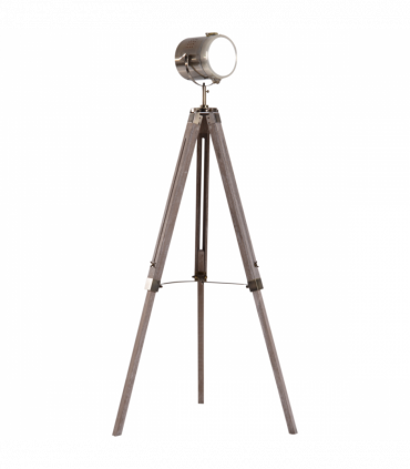 Floor Lamp, 65L, Wood/Bronze Colour, 140cm Height, Adjustable Angle