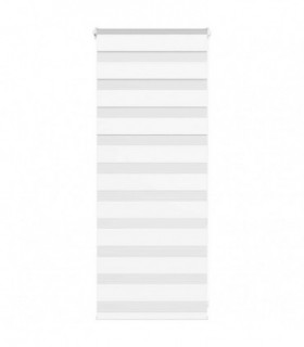 vidaXL Zebra Blind White 55x100 cm Fabric Width 50.9 cm Polyester