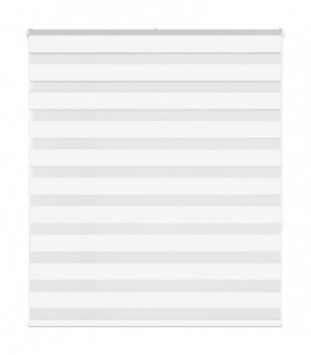 vidaXL Zebra Blind White 135x150 cm Fabric Width 130.9 cm Polyester