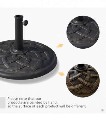 Resin-Bronze Umbrella Base for ?38mm and ?48mm Poles, 54.5 x 33H cm