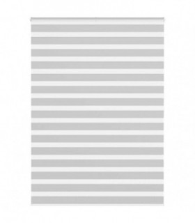 vidaXL Zebra Blind Light Grey 155x200 cm Fabric Width 150.9 cm Polyester