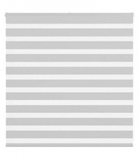 vidaXL Zebra Blind Light Grey 145x100 cm Fabric Width 140.9 cm Polyester