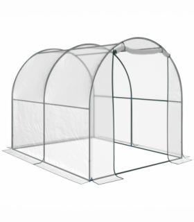 Greenhouse Walk-in Tunnel Clear PVC Cover Steel Frame S Size 2.5m x 2m x 2m