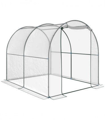 Greenhouse Walk-in Tunnel Clear PVC Cover Steel Frame S Size 2.5m x 2m x 2m