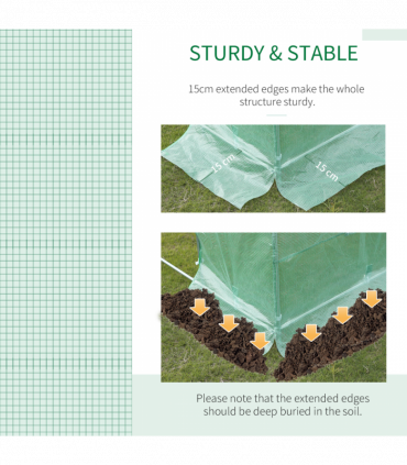 Walk-in Greenhouse, 6 x 3 M-Green