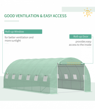 Walk-in Greenhouse, 6 x 3 M-Green