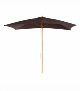 Wooden Garden Parasol Umbrella Coffee 3m x 2m
