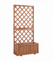 Wooden Flower Box Orange 2.5 x 31.5 x 149.5 cm Solid Fir Wood Frame Display