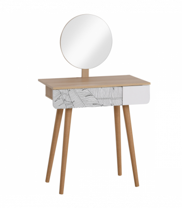 Wooden Nordic Dressing Table Brown/White