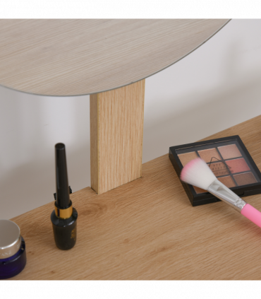 Wooden Nordic Dressing Table Brown/White